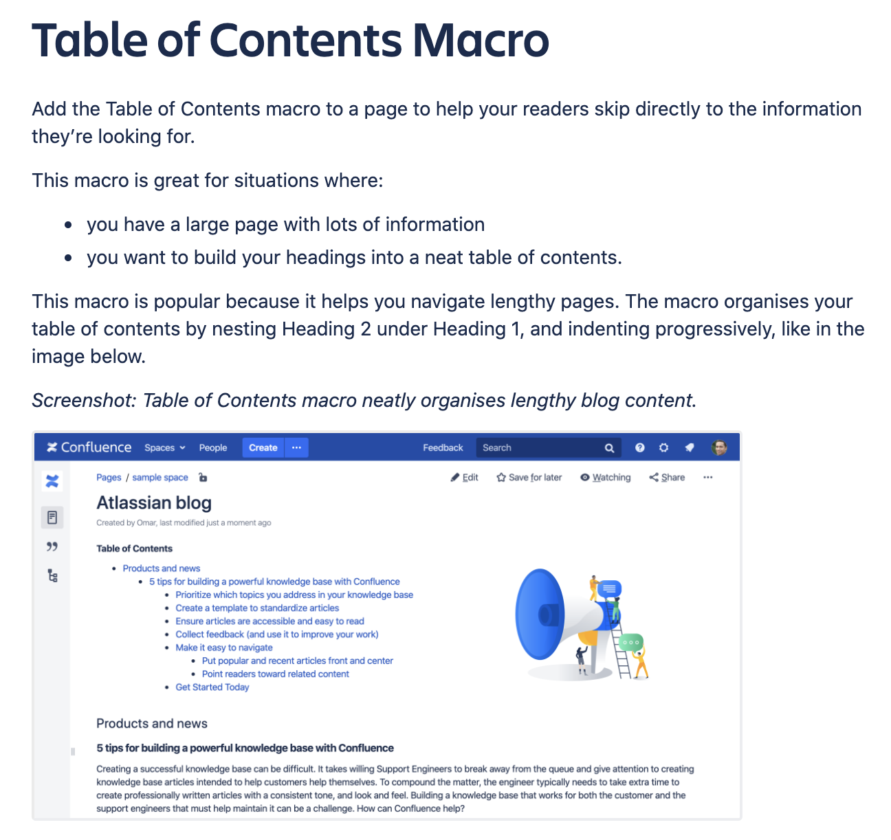 Improved macro documentation